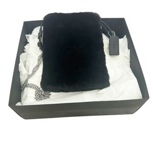 Coach Black Fur Crossbody Bag
